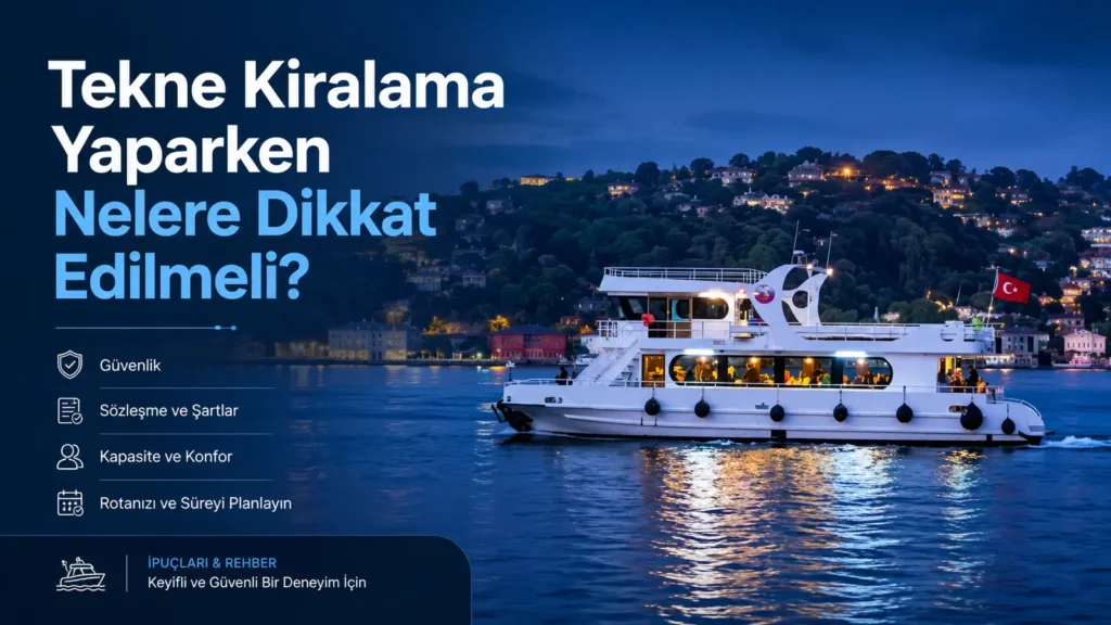 Tekne Kiralarken Nelere Dikkat Etmeli?